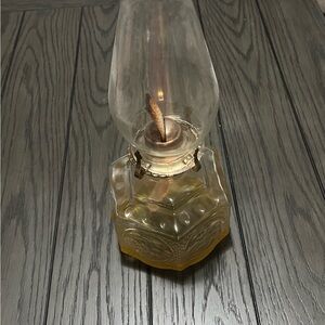 Antique Style Glass Lantern with Brass Details